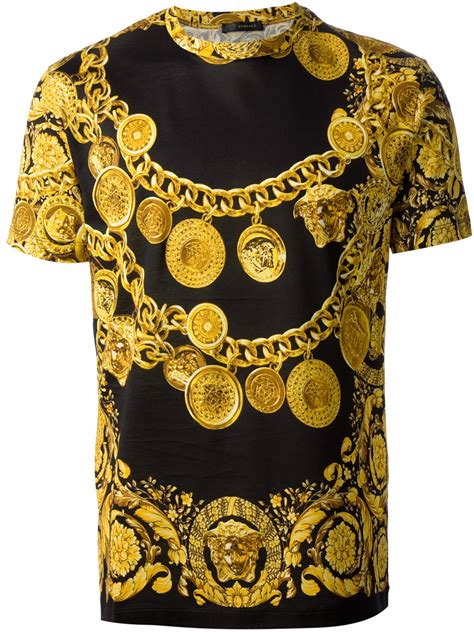 black and yellow versace shirt|versace t shirt men price.